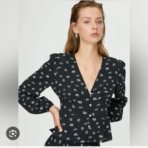 Aritzia Floral Blouse NWOT